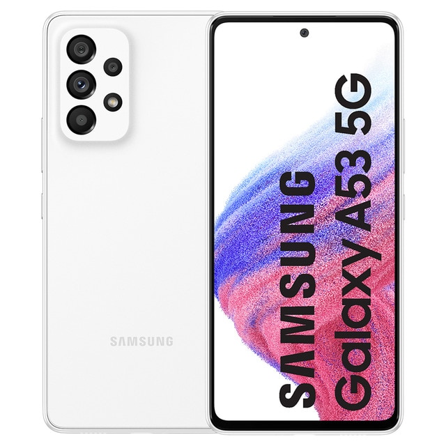 Samsung Galaxy A53 5G SM-A536T White 256GB 8GB RAM Gsm Unlocked Phone  Exynos 1200 64MP Android, Samsung Exynos 1280 5G S5E8825, 8 GiB RAM, 256 GB  ROM, 1-hole, 6.5 inch, 1080x2400, AM-OLED