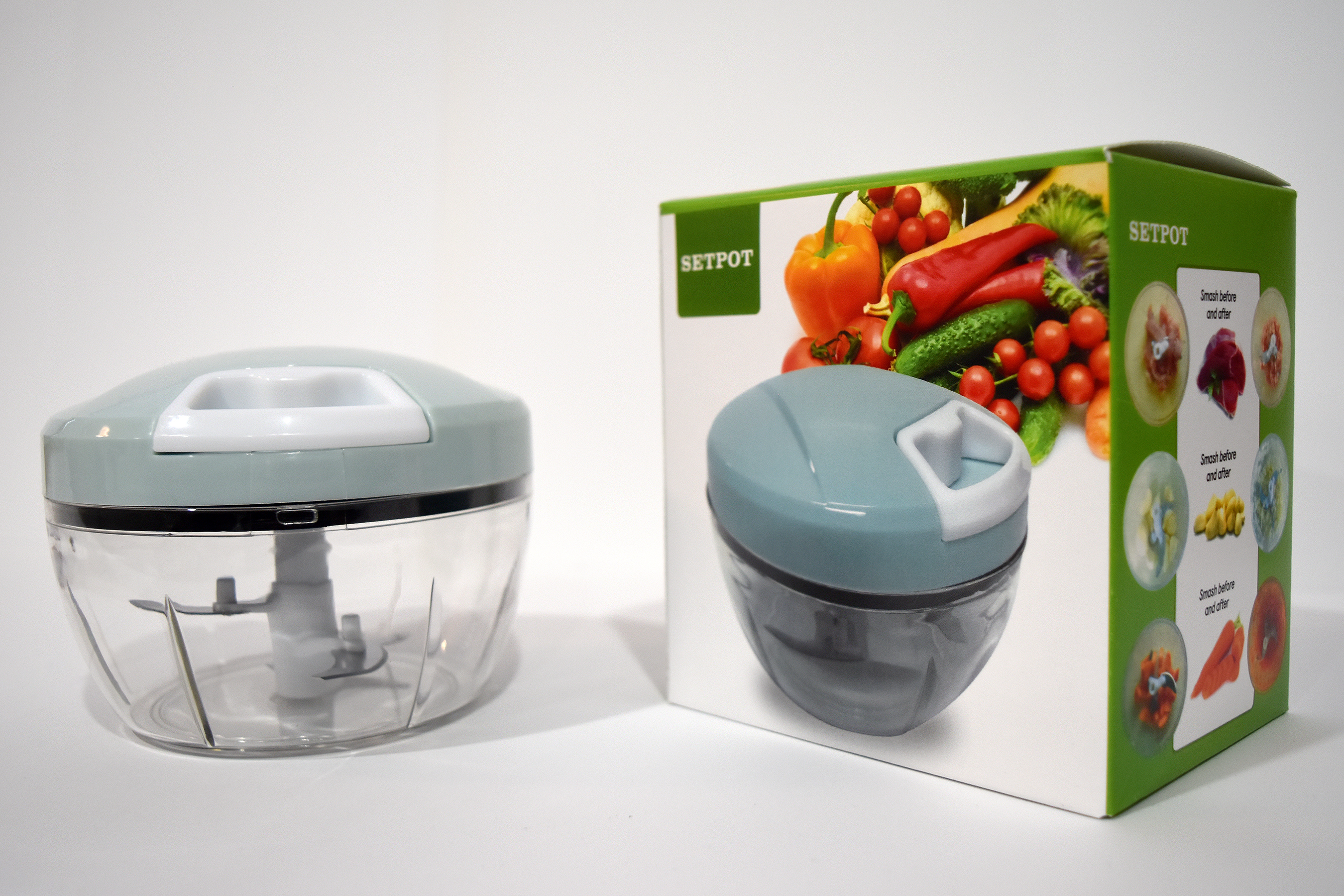 Manual Food Chopper, Easy Hand Pull Onion Chopper, Durable Handheld String  Food Processor for Veggie, Garlic