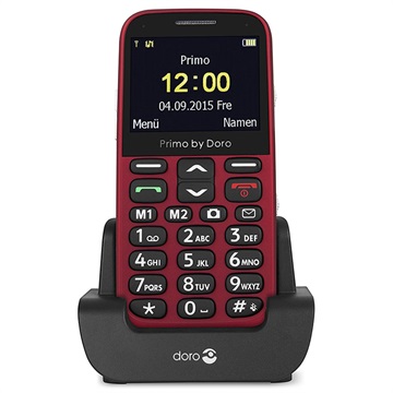 Red DISPLAY Doro Unlocked 366 0.3MP Inches BATTERY Gsm CAMERA mAh Phone Li-Ion 1000 CAPACITY Primo .3