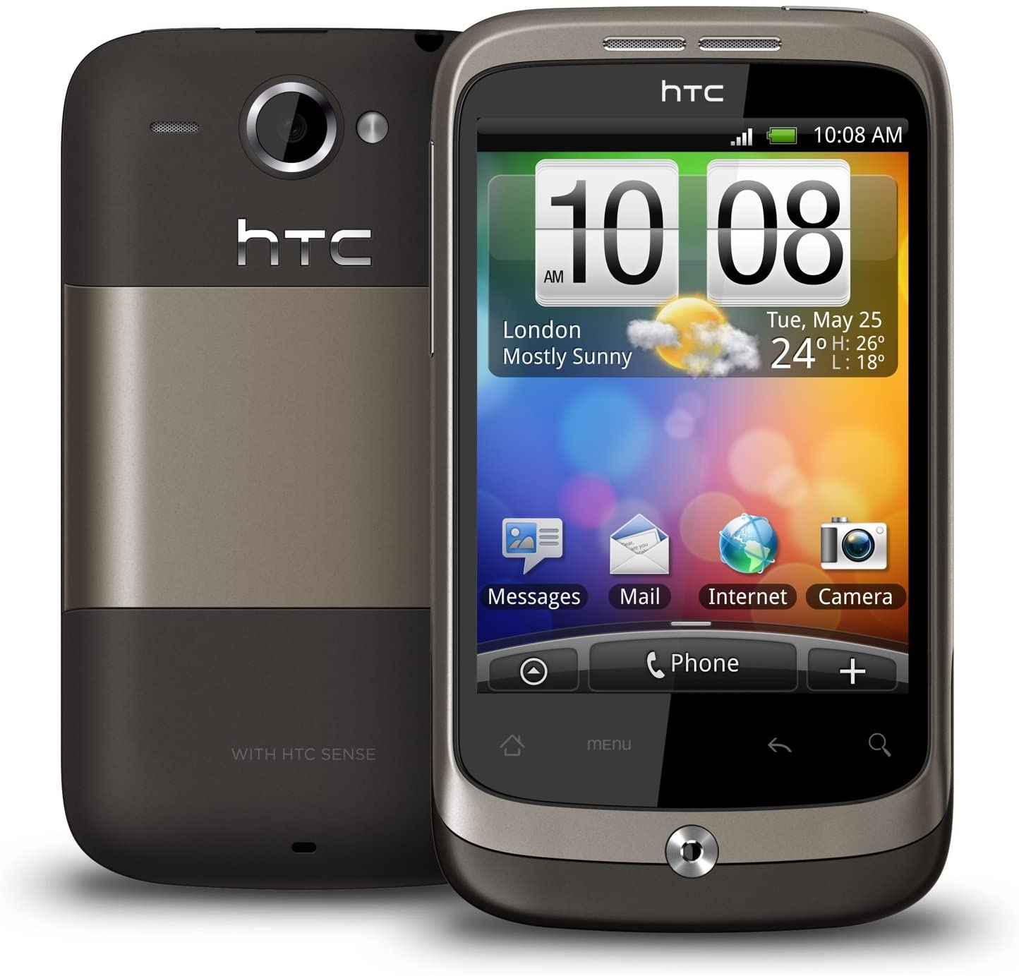 Zeestraat Donau Radioactief HTC A3333 Wildfire BUZZ Brown Unlocked Phone CPU: Snapdragon S1 | 384MB RAM  Screen: 3.2" | 240x320 pixels Camera: 5MP | Video recorder Battery: 1300mAh  | Li-Ion Storage: 384MB RAM; 512MB storage,