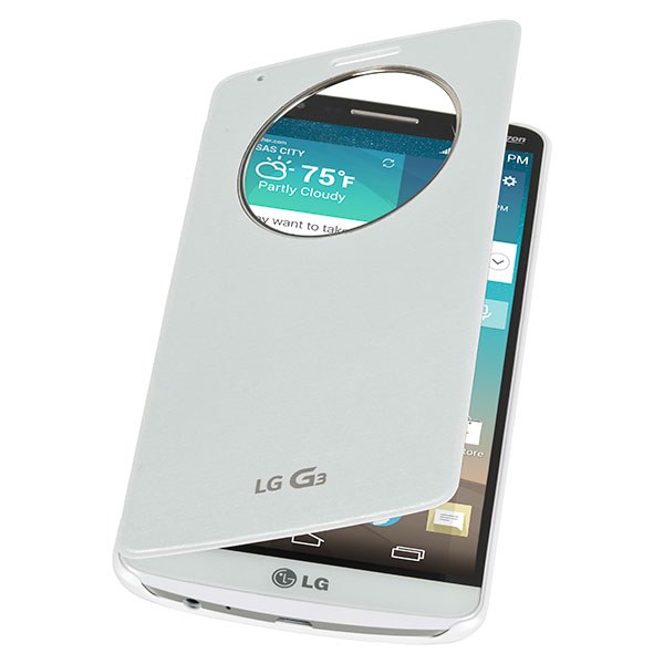 Lg G3 quick circle case White CCF-340GAGEUWH ideal for checking the time or viewing and incoming calls, the official LG G3 QuickCircle Snap On Case in offers excellent protection