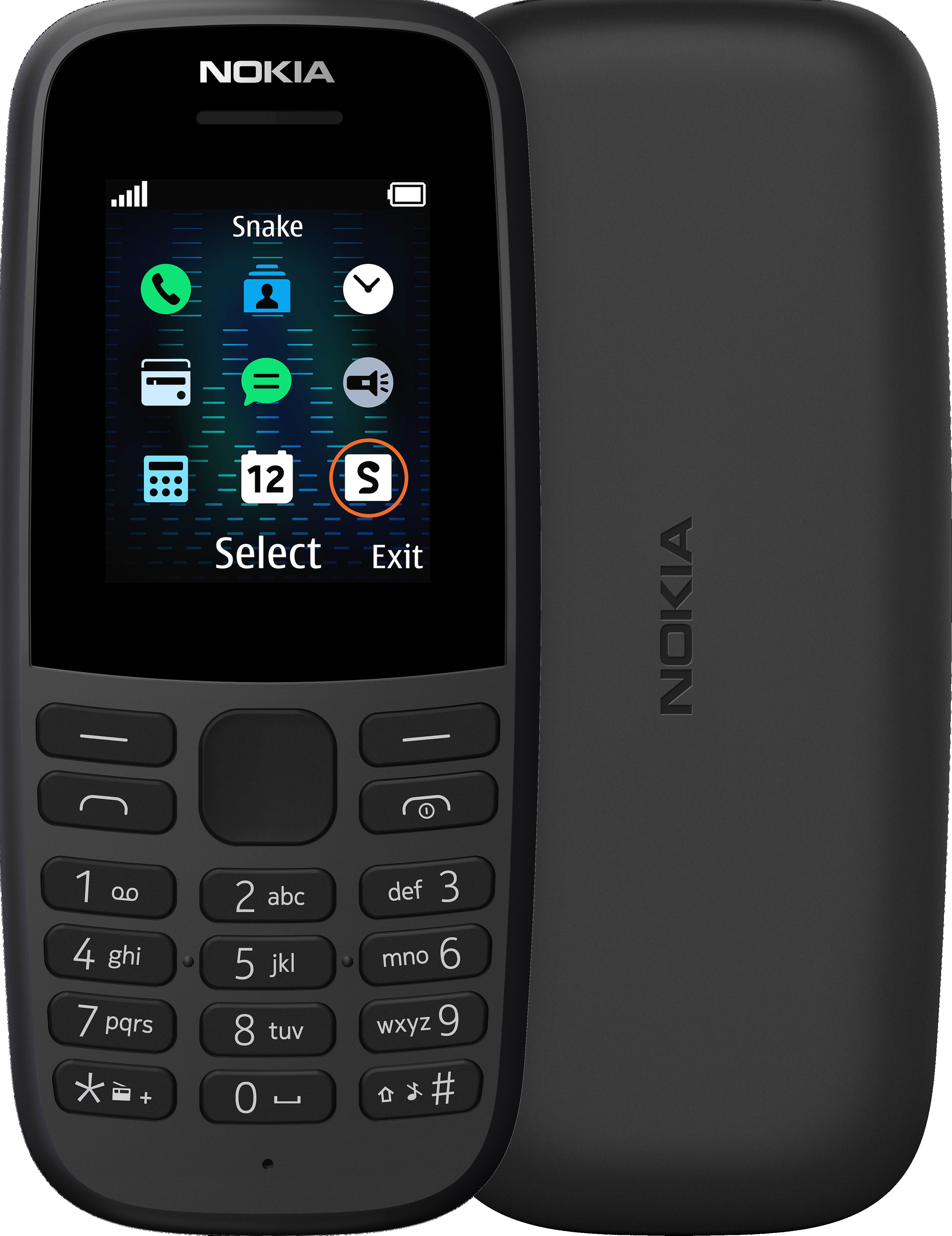 Nokia 105 4G Black 48MB 128MB RAM Gsm Unlocked Phone DISPLAY 1.8 inches ...