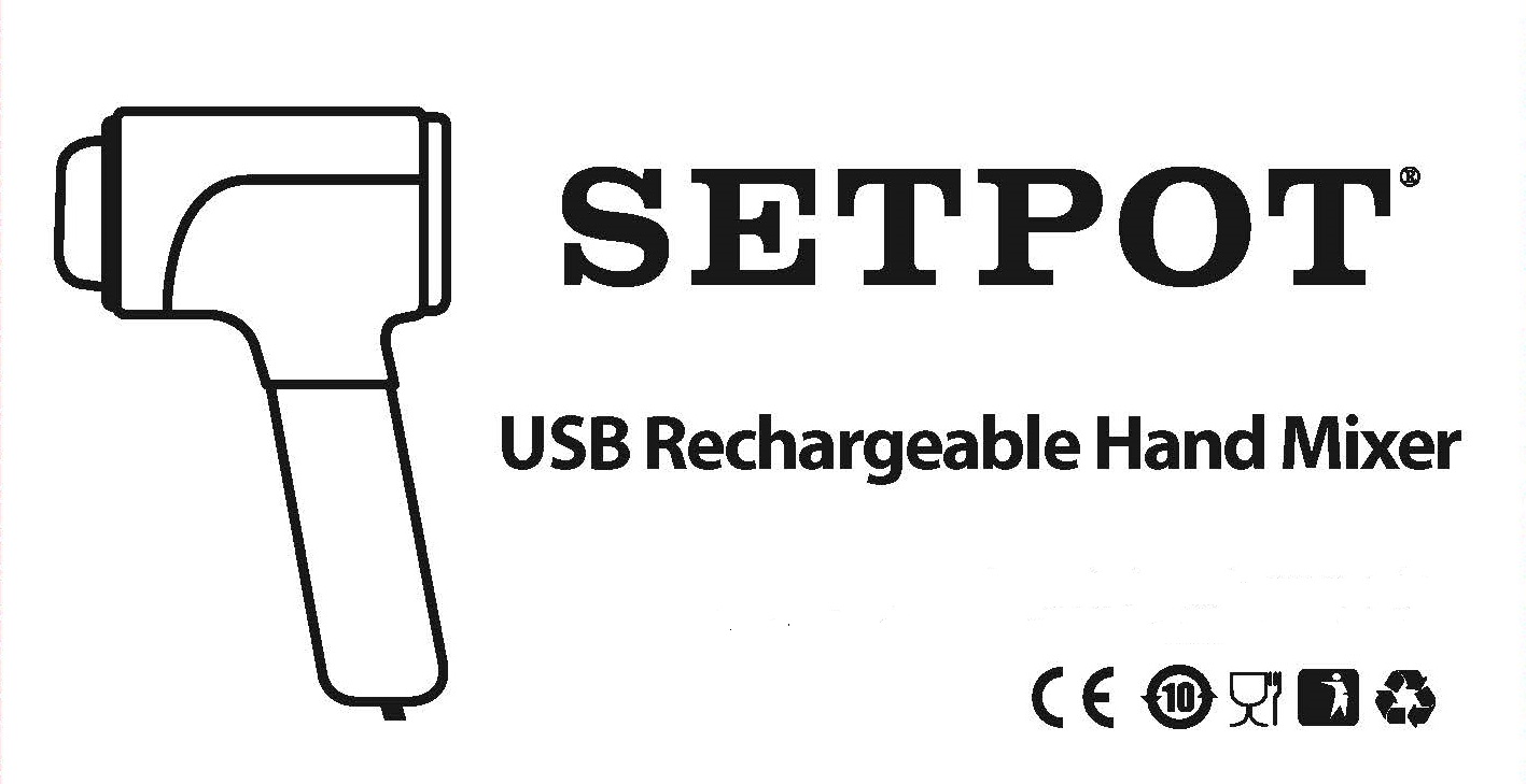 Food Processors: SETPOT Cordless Electric Hand Mixer, Electric