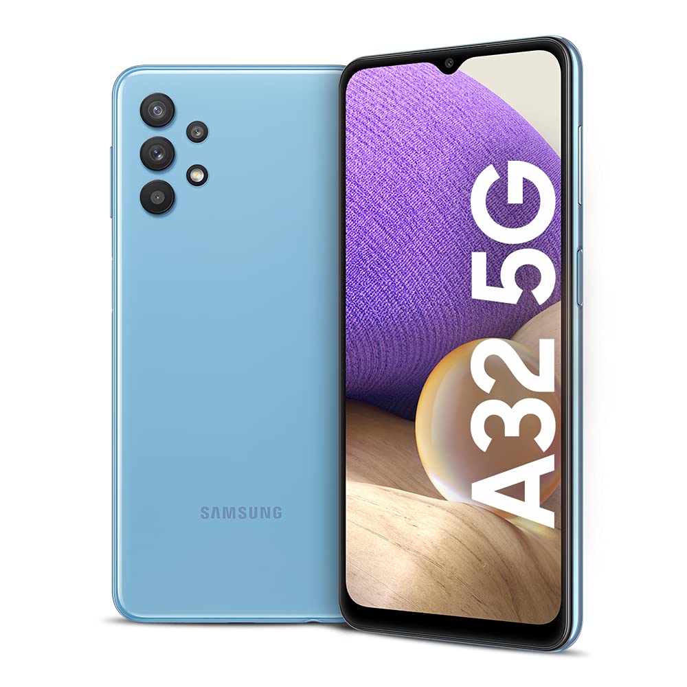 Samsung Galaxy A32 5G SM-A326W Awesome Blue 64GB 4GB RAM Gsm Unlocked Phone  MediaTek MT6853 Dimensity 720 5G 48MP The phone comes with a 6.50-inch  touchscreen display. Samsung Galaxy A32 5G is