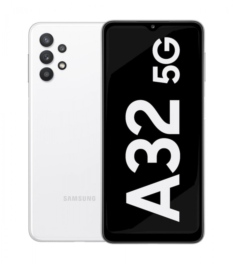 Samsung Galaxy A32 5G SM-A326B/DL Awesome White 128GB 8GB RAM Gsm Unlocked  Phone MediaTek MT6853 Dimensity 720 5G 48MP Android, MediaTek Dimensity 720  MT6853V/ZA, 8.00 GiB RAM, 128.0 GB ROM, 1-notch, 6.5