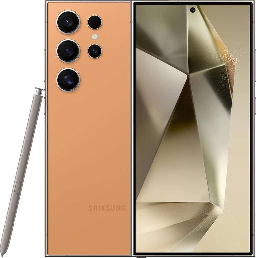 Samsung Galaxy S24 Ultra 5G Titanium Orange 1TB 12GB RAM Gsm Unlocked Phone  Qualcomm SM8650-AC Snapdragon 8 Gen 3 200MP Display 6.8-inch Chipset  Qualcomm SM8650-AC Snapdragon 8 Gen 3 Front Camera 12MP