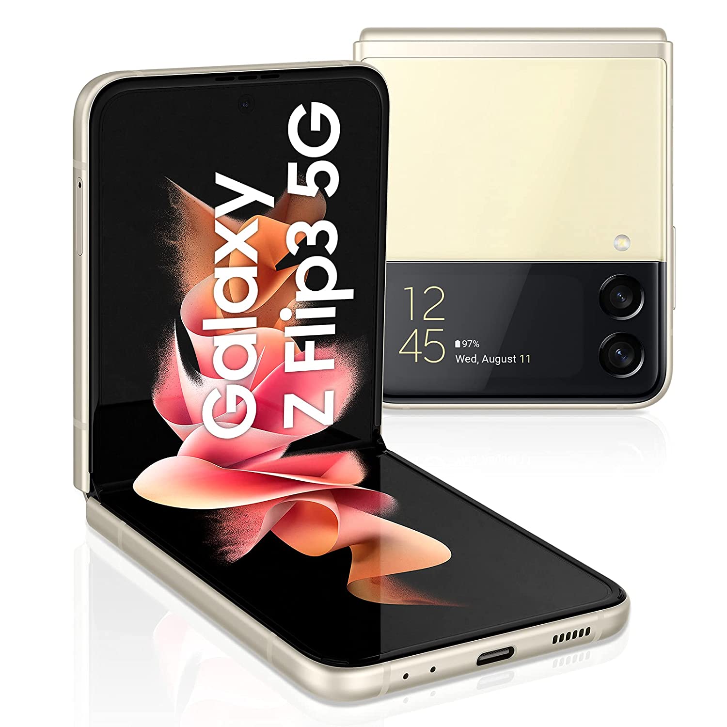 紺×赤 Galaxy Z Flip3 5G クリーム 128 GB SIMフリー - スマートフォン本体