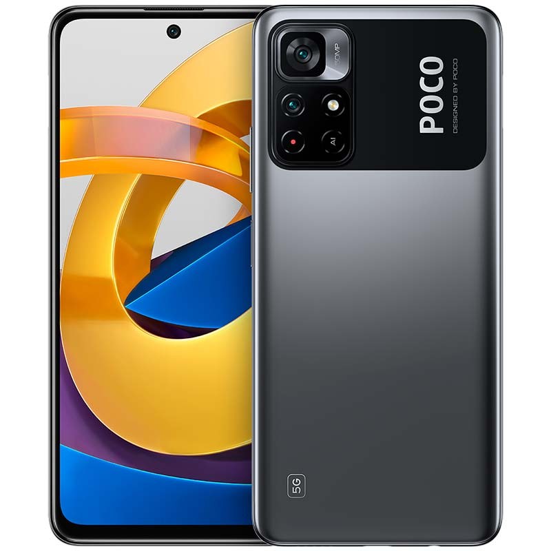 Xiaomi Poco M4 Pro 5G 21091116AG Power Black 64GB 6GB RAM Gsm Unlocked  Phone MediaTek Dimensity 810 5G 21091116AG 50MP The phone comes with a  6.60-inch touchscreen display with a resolution of