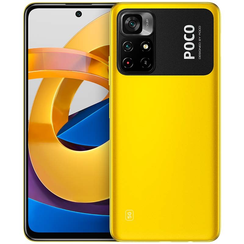 Xiaomi Poco M4 Pro 5G Poco Yellow 64GB 6GB RAM Gsm Unlocked Phone MediaTek  Dimensity 810 5G 50MP The phone comes with a 6.60-inch touchscreen display  with a resolution of 1080x2400 pixels