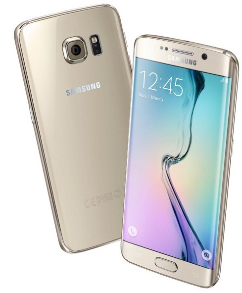 Samsung Galaxy S6 edge Gold G925F 128GB the display glass bent on both sides of the phone.